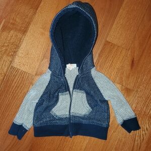 Cat & Jack Blue and Gray Newborn Hoodie